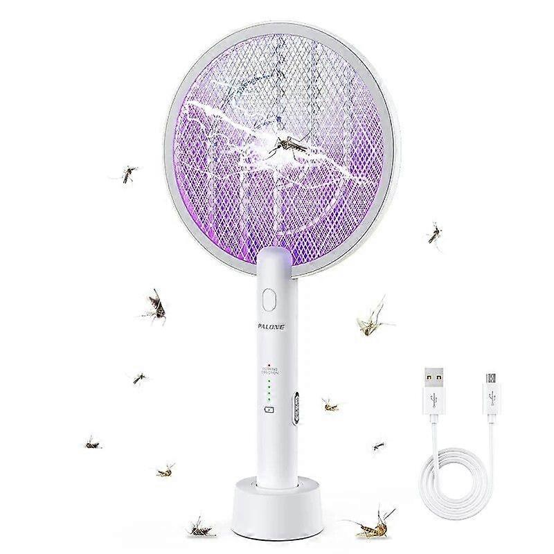 AISITIN 2 in 1 Bug Zapper Racket, 3000V Electric Fly Swatter Racket with 1200mAh Battery 3 Layers Mosquito Killer Lamp Indoor