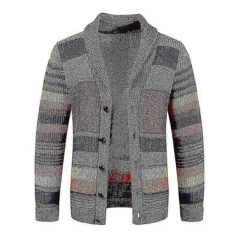 Knopffarbe Pullover mit Taschen Herren Strickjacke Strickjacke