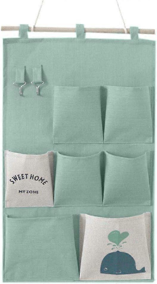 Bedside Caddy For Dorm Rooms And Bathrooms, Multi-scene Canvas And Iron Organizer, Easy To Install, Natural Cotton Linen Fabric