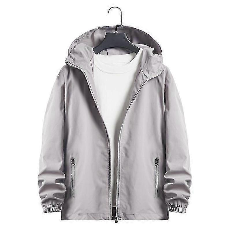 7xl 6xl بالإضافة إلى الحجم رجل سريع جاف الجلد جاكيتات معطف واقية من الشمس للماء رجل رقيقة الجيش ملابس خفيفة للغاية مصدات واقية Jacket_L25