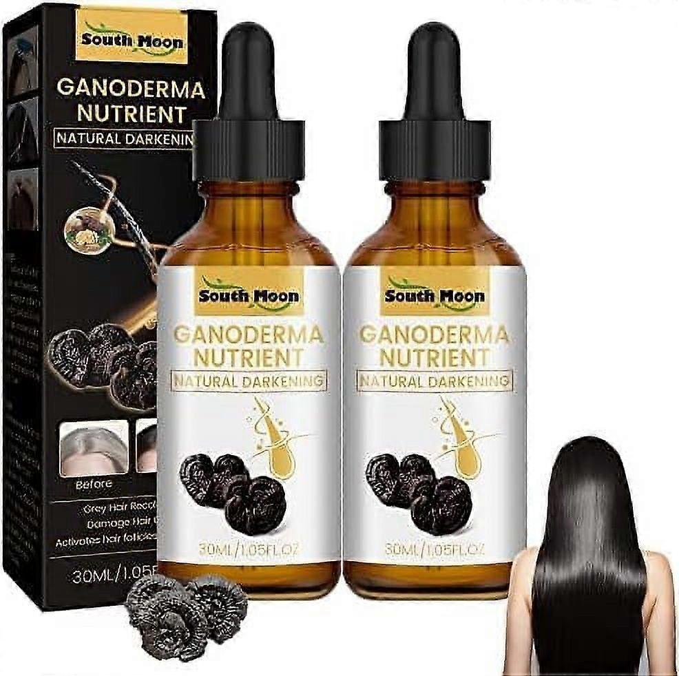 مصل مضاد للشيب للشعر ، مصل تغميق الشعر ، جوهر عكسي للشعر الرمادي ، يغمق شعرك بشكل طبيعي دون الإضرار به (2 قطعة)