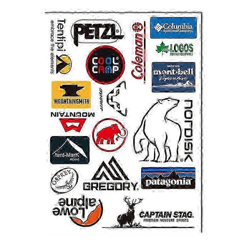 ملصقات المغامرة في الهواء الطلق ممارسة تسلق الجبال ملصقات التخييم
