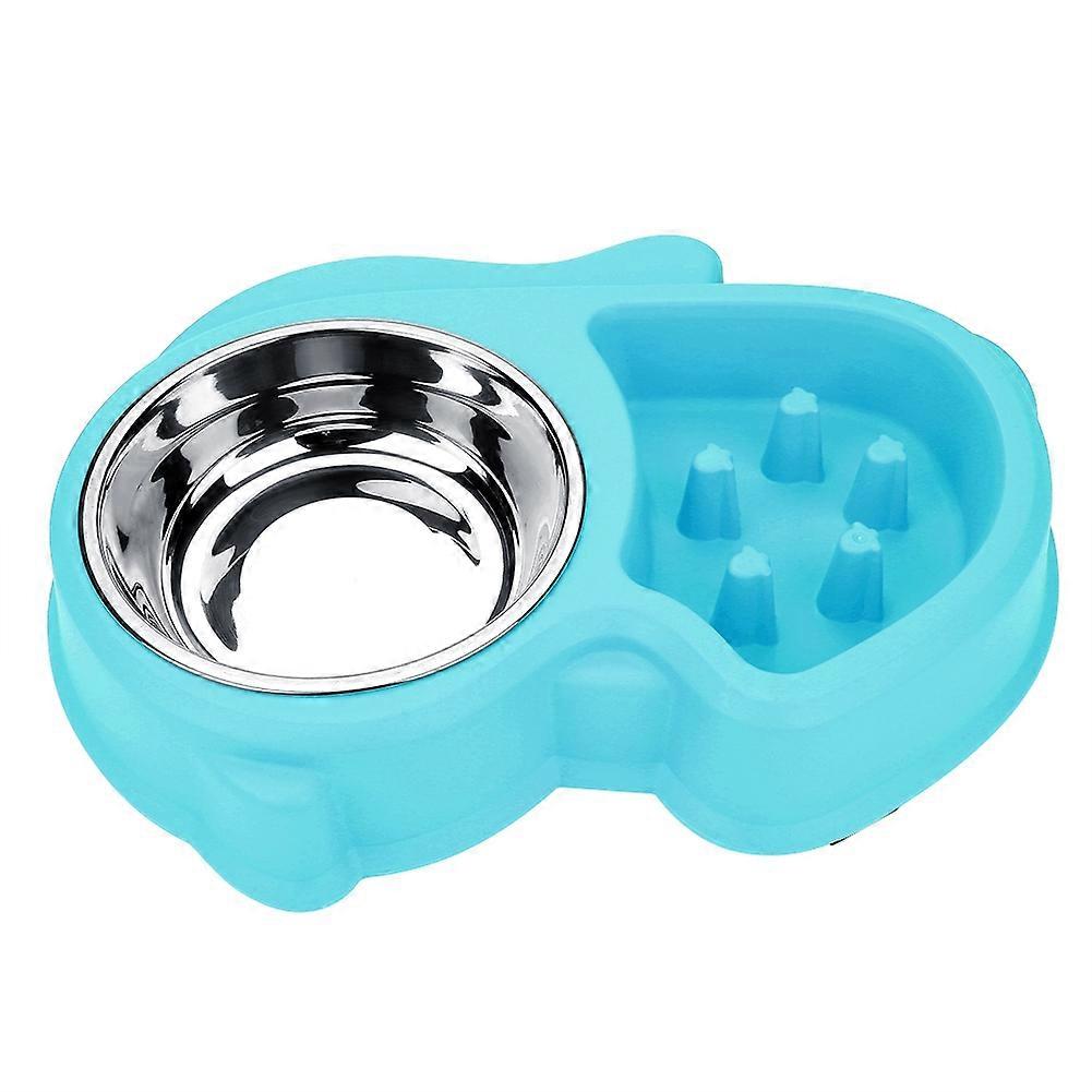 Anti Choking Large Dog Food Bowl Non Slip Slow Feeding Dish for Pets 1Pc Durable Plastic Design 32oz Capacity