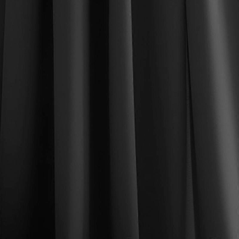 1/2PC Eyelet Blackout Curtains Super Soft Light Thermal Insulated Drapery Panel for Bedroom Living Room Office Window Gray Black