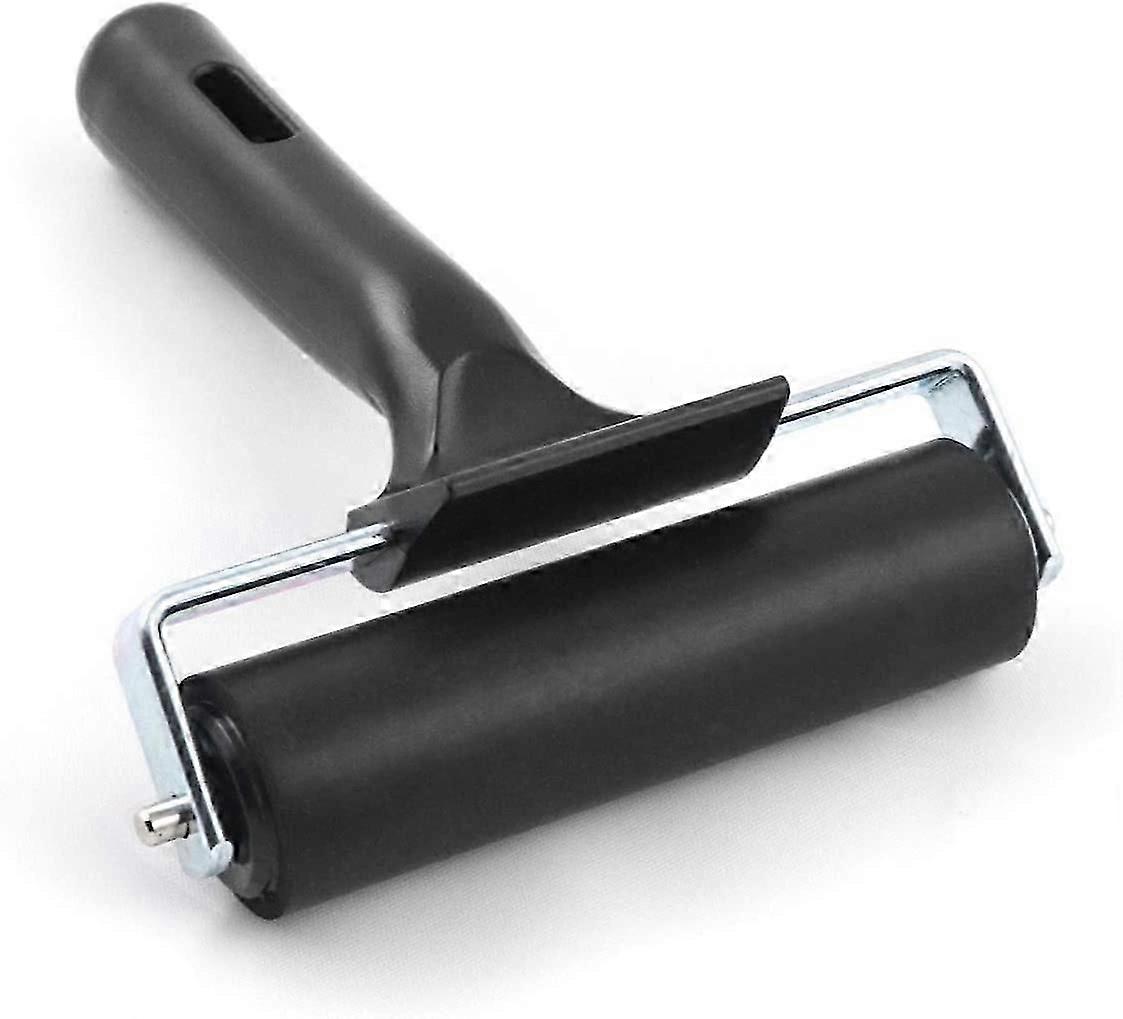 Wooden Handle Leather Tray Tools for Leather Glue Roller,Silver(60mm)