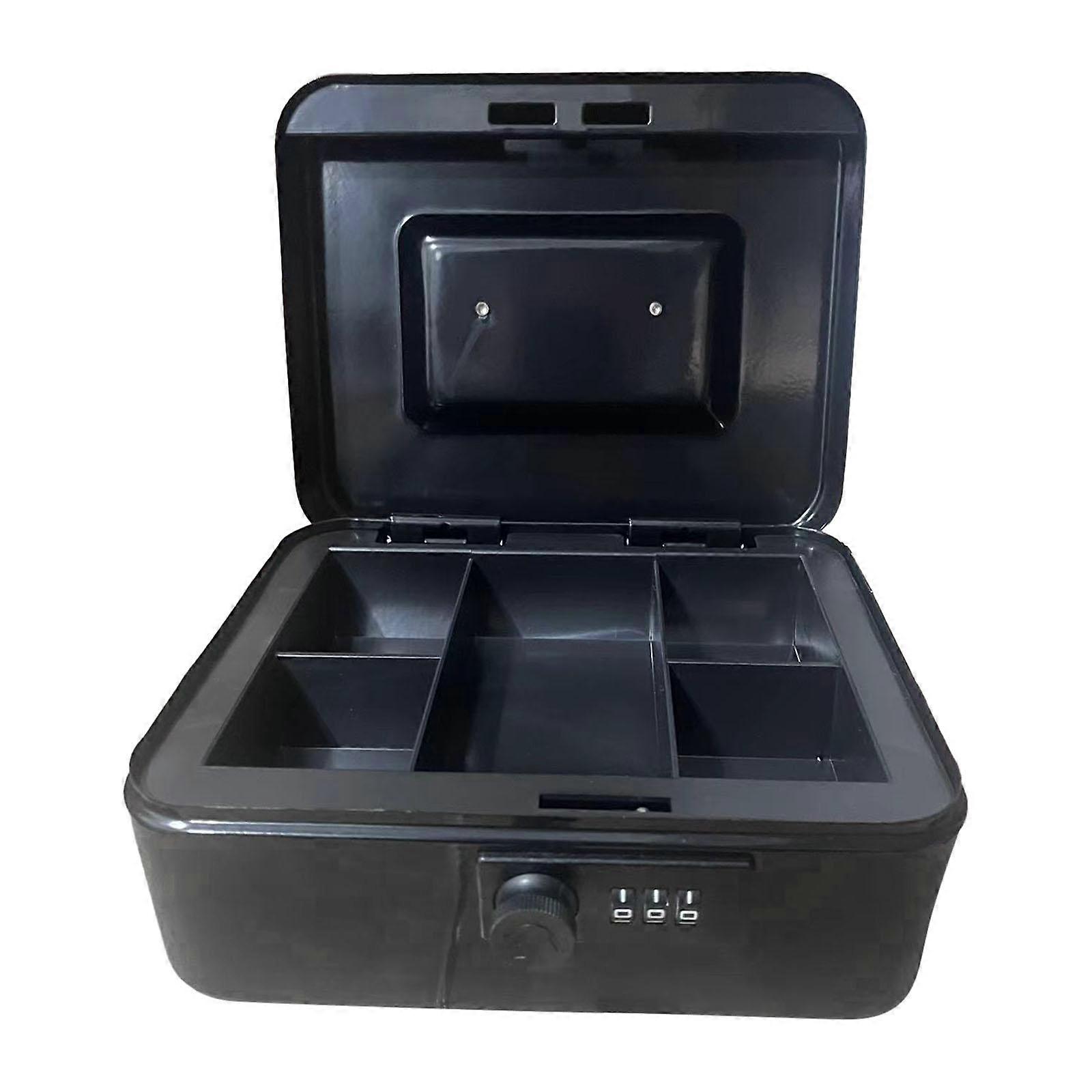 Box Coins Saving Box with 6 Compartments Tray for Security