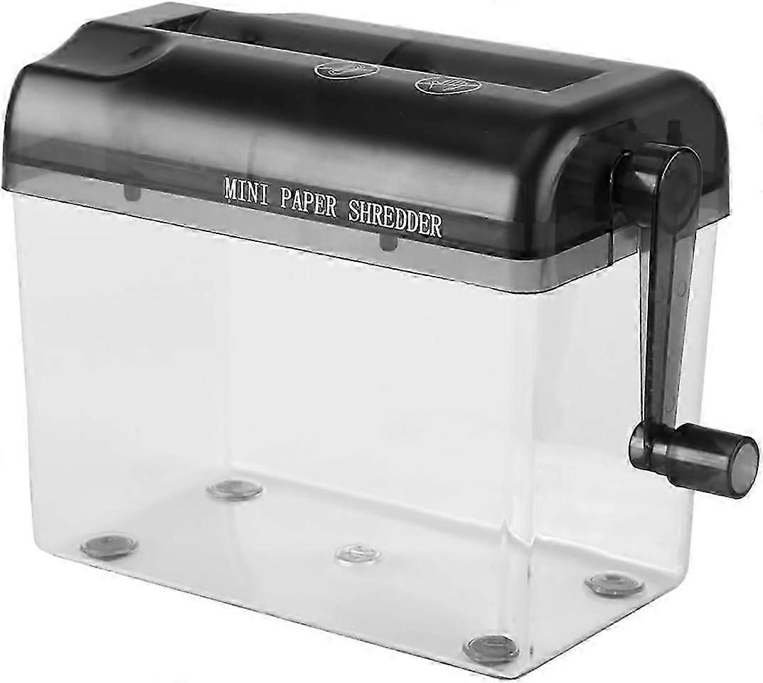 Manual Shredder, A6 Hand Crank Paper Shredder Portable Mini Paper Cutter Tool Document Straight Cutting Machine Office Stationery for School Office Ho