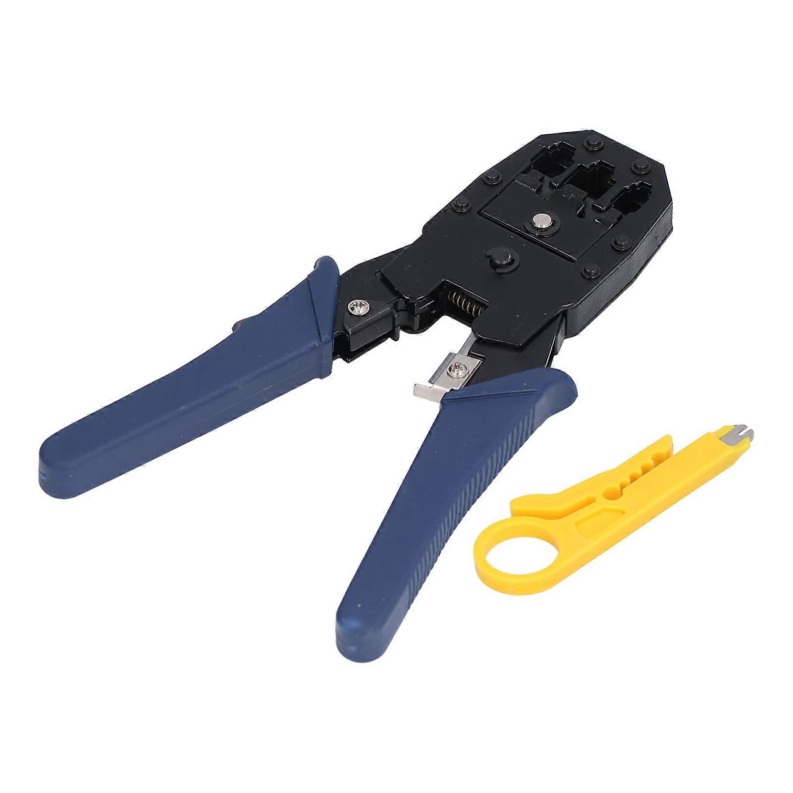 Networks Cable Crimper 3 in 1 Telecom Crimping Tool for 8P 6P 4P Crystal Plugs Flat Wires