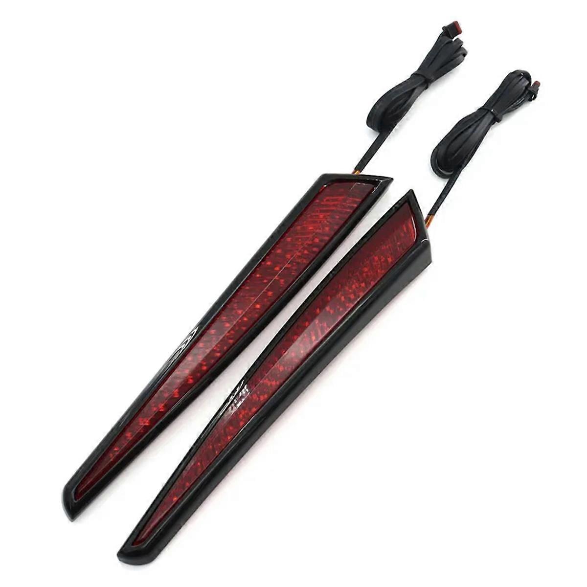 Motorcycle Top Spar Box Trunk Side Light for Honda Black & Red
