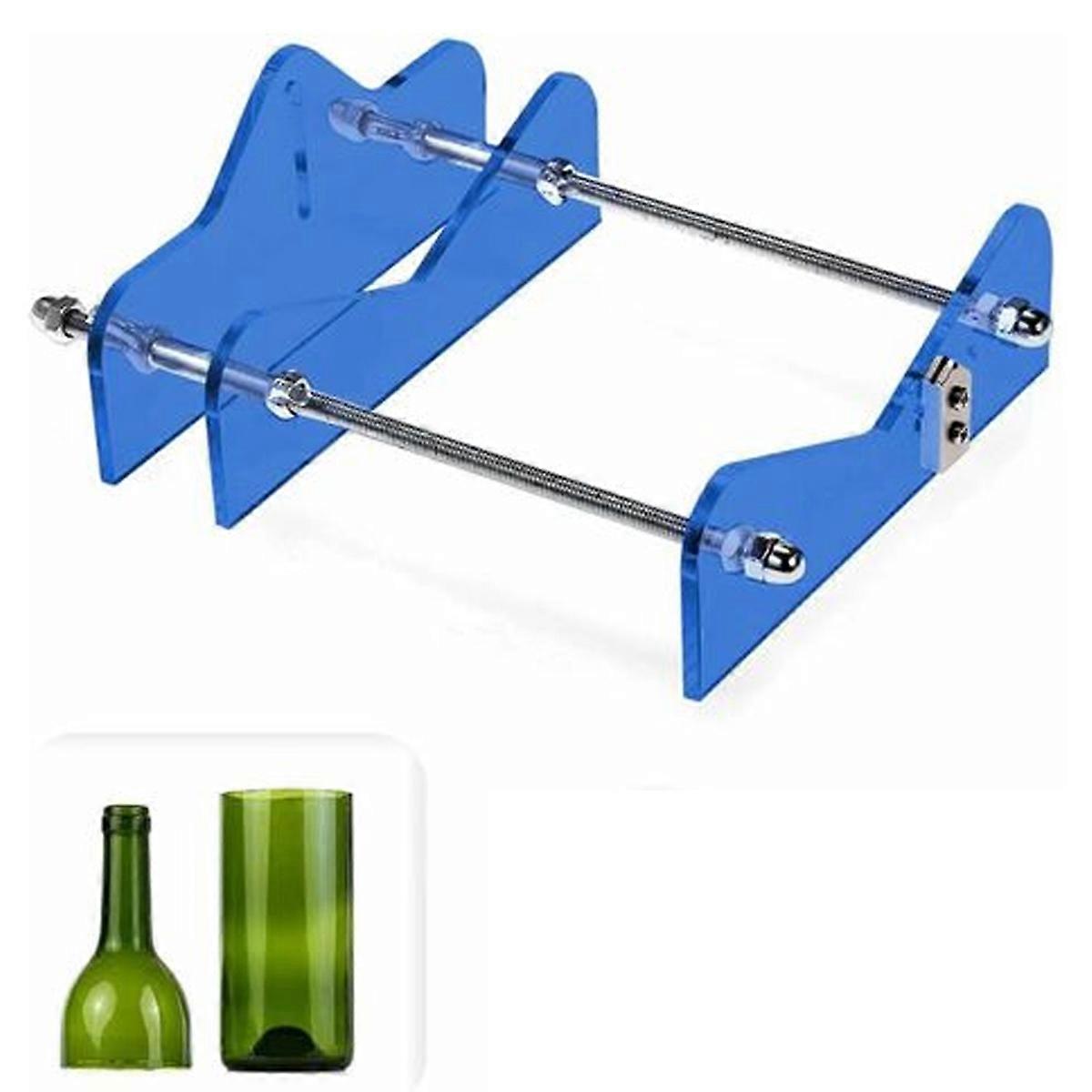 Professional Glass Bottle Cutting Tool, Wine, Beer, Glass Bottle Cutter for Different Sizes and Shapes, Acrylic and Metal Material (Blue)