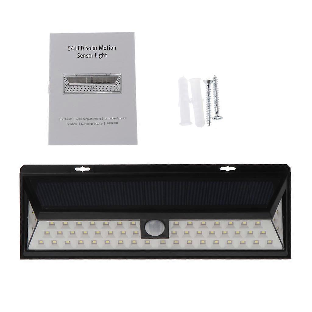 Waterproof 54 LED Solar Light Outdoor Garden Light PIR Motion Sensor Pathway Wal
