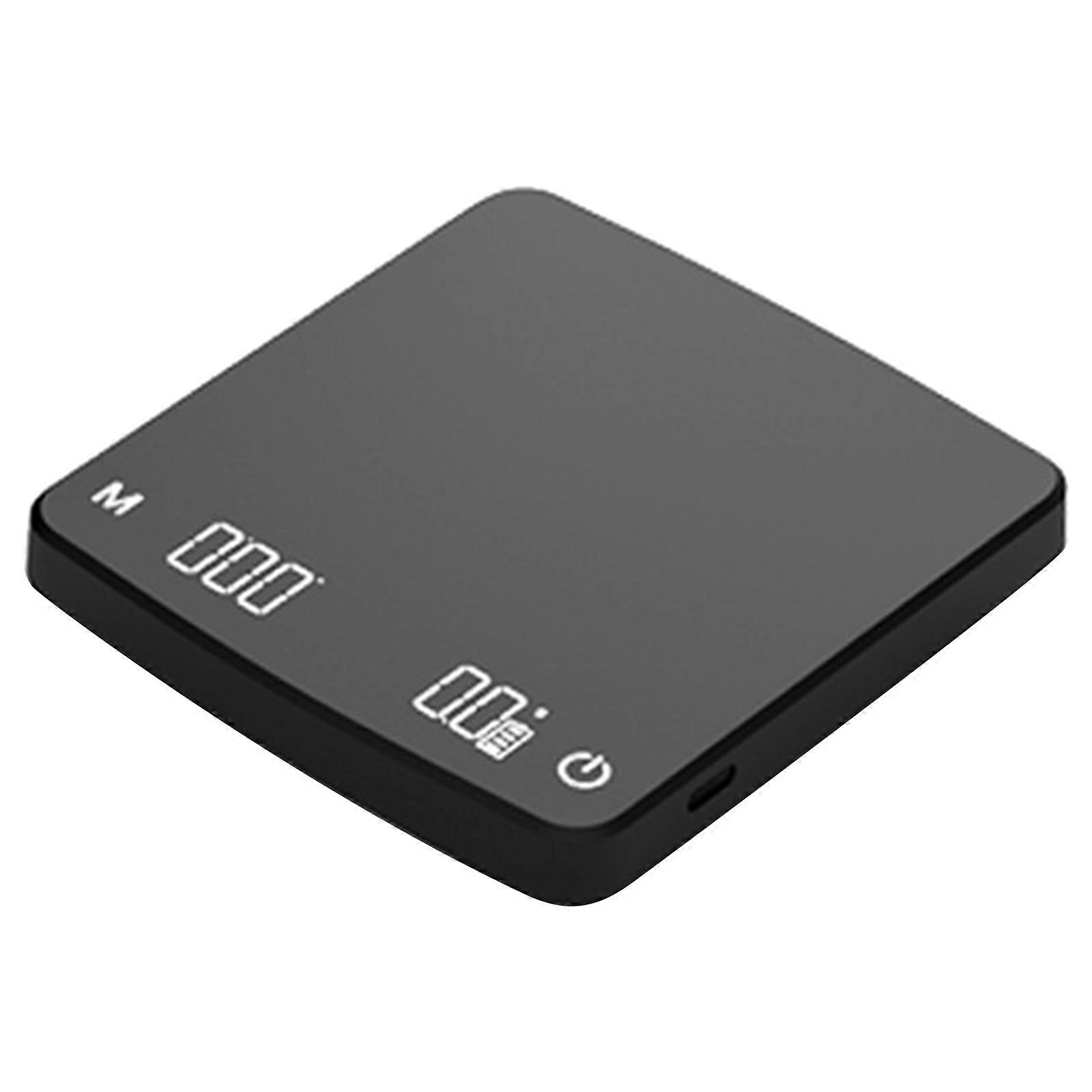 Mini Coffee Scale with Timer for Espresso Pour Over Coffee 2/3kg/0.1g Waterproof Rechargeable with Timer LED Display