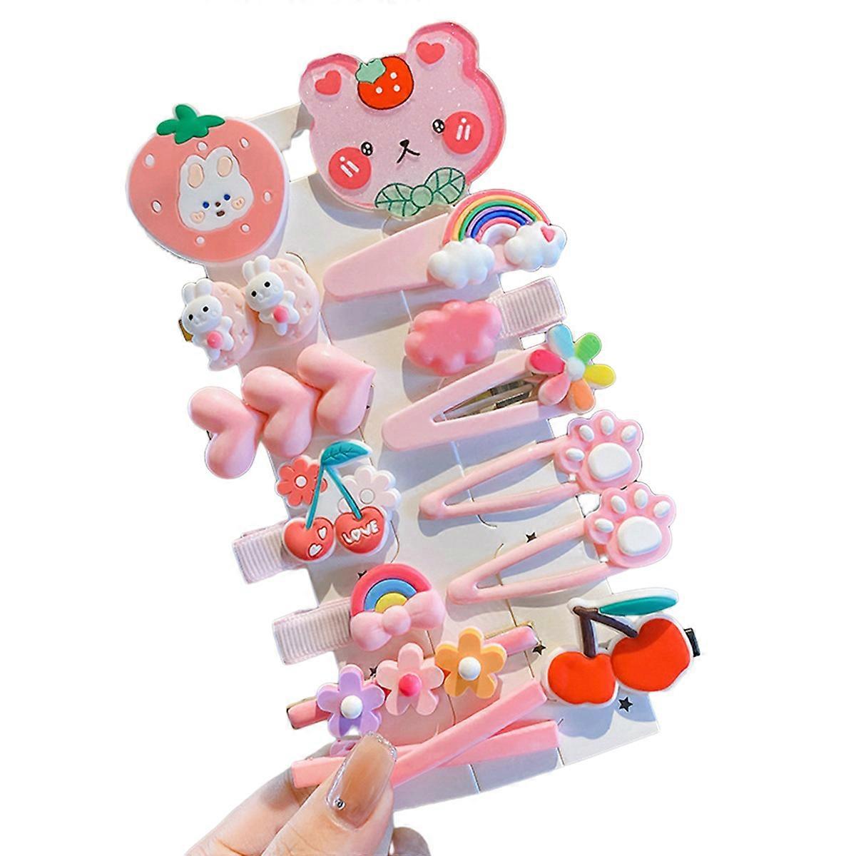 ヘアピン、赤ちゃんの女の子のヘアアクセサリー、子供のヘアピンスタイリング、花キャンディーフルーツレインボーかわいい女の子のヘアピン