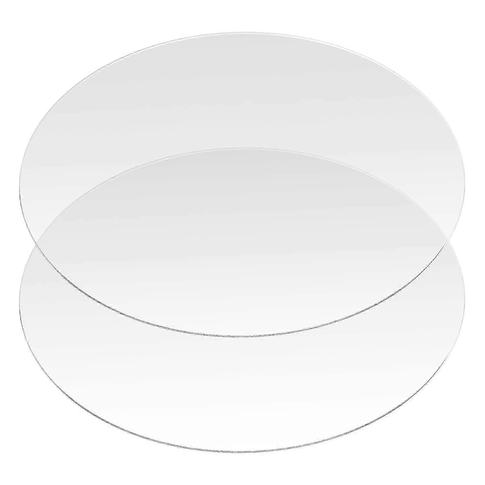 2 יח 'מעגל יריעות אקריליק דיסק פלסטיק אקרילי שקוף לוח אקרילי עגול עיגול גיליונות ריקים סימן