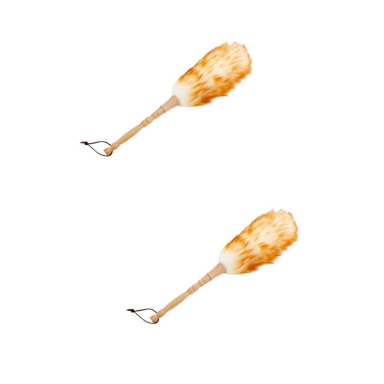 Electric Cleaning Brush Set - 2 Pcs Flexible Wool Dusters for House, Office, and Electronics Dust Removal