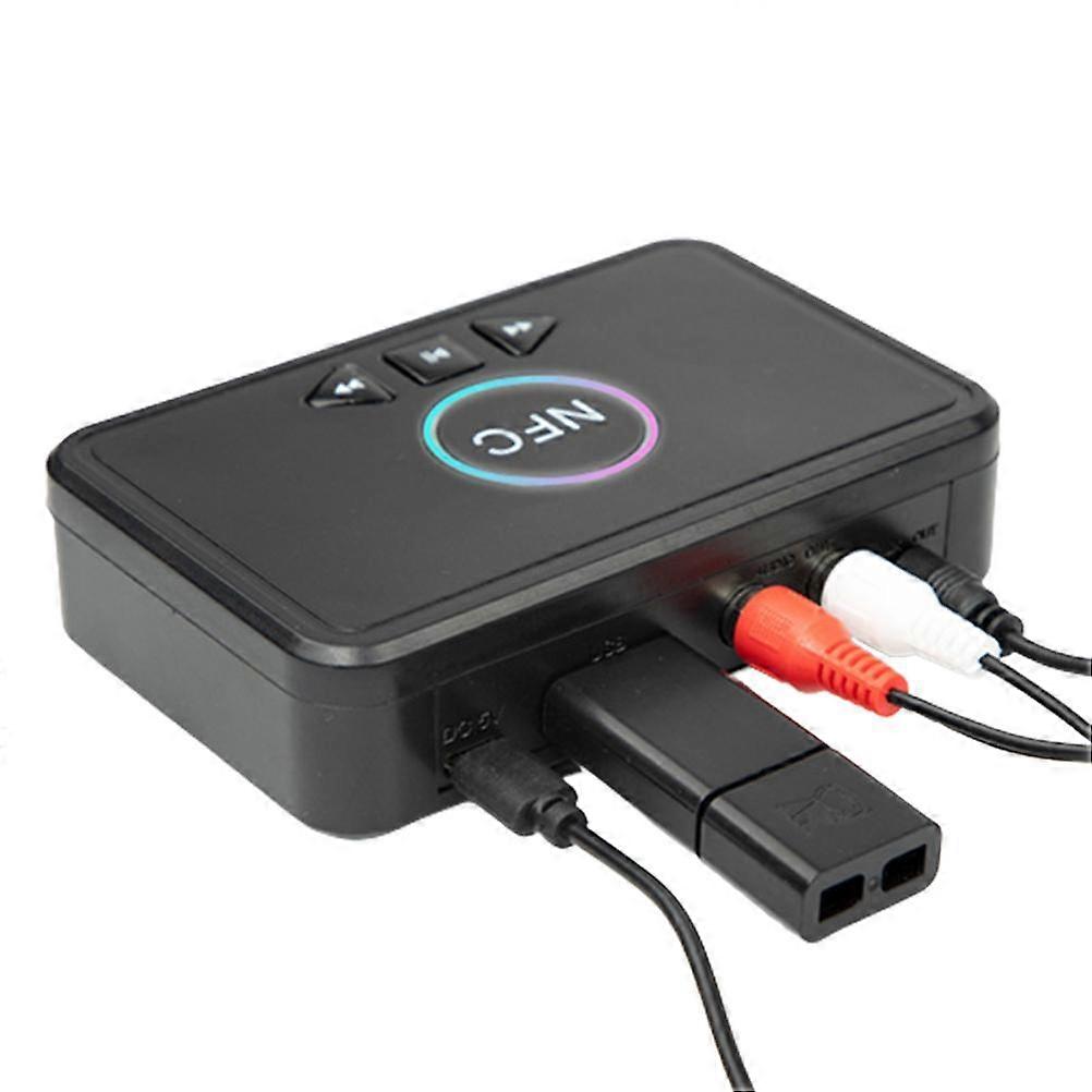 NFC 5.0 Bluetooth Audio Receiver (ZH) - Convert Old Speakers to Wireless with AUX Interface, Black - (IP Processed)