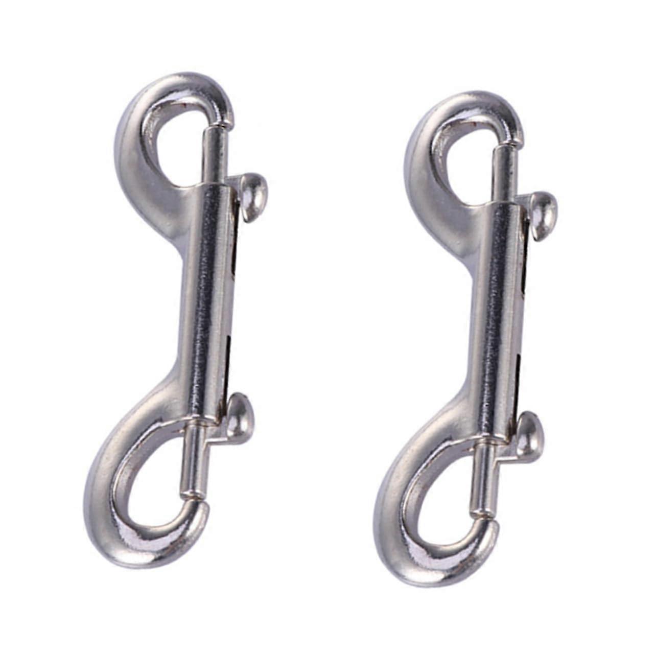 2pcs Double Ended Hook Snap Clasp Clamp Detachable Swivel Snap Hooks for Uses