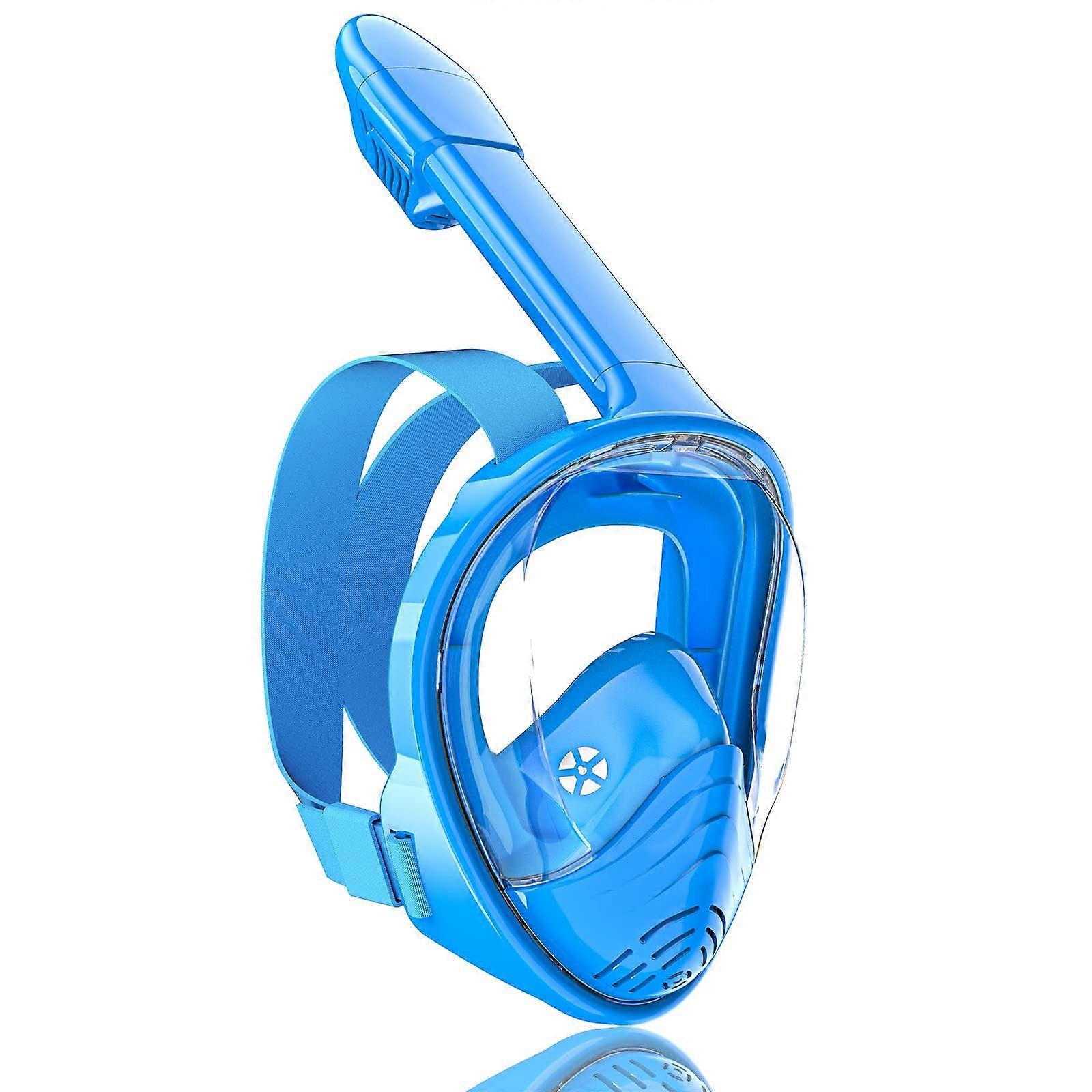 Qingsong Children's Full Face Snorkel Mask with Camera Mount, Including Snorkel Set, 180 Degree Panoramic View