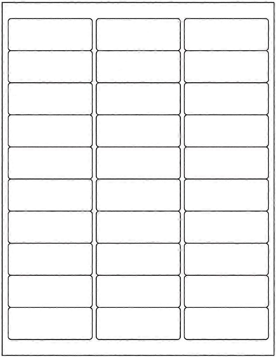 30-up Labels 3000 Stickers 100 Sheets 2.625 X 1 FBA Address Labels White Mailing Labels for Laser and Injet Printers