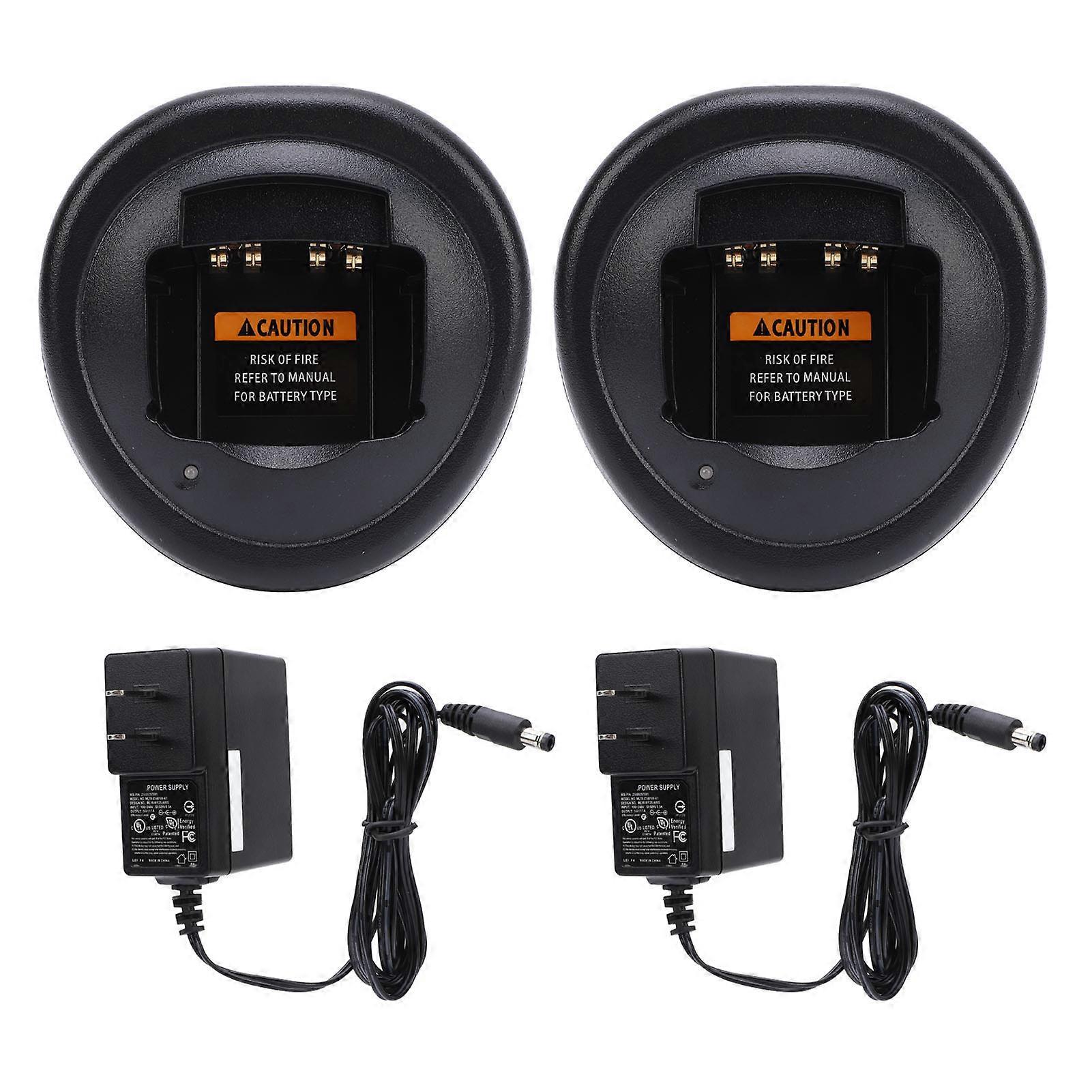 2PCS Battery ABS Two Way Talk Radio Replacement Charger Base Adapter for GP328 GP388 HT750 HT1250 EX500 GL2000 MTX950 PRO5350