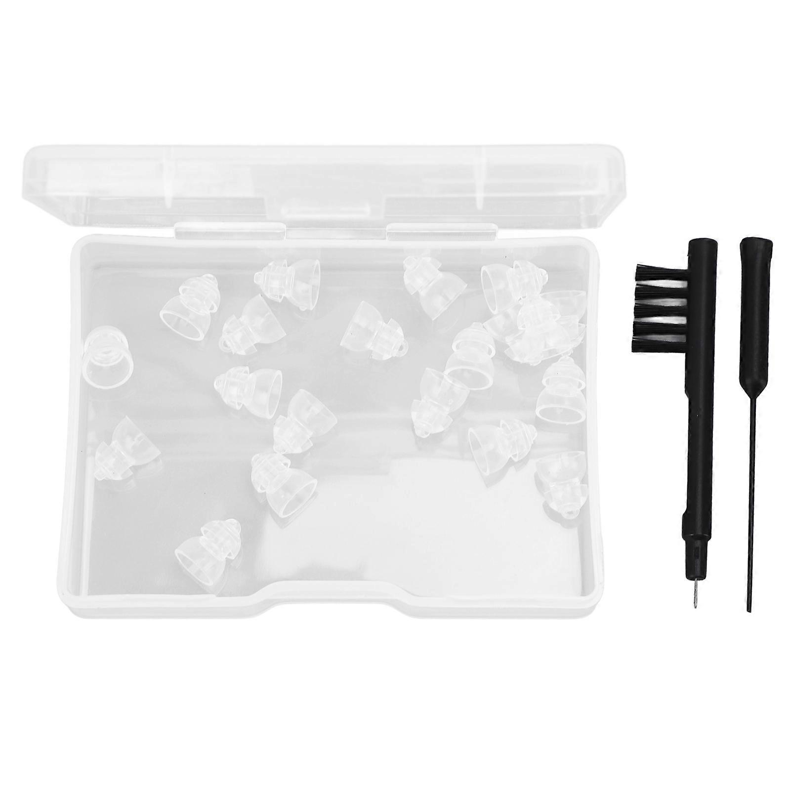 20PCS 6mm Amplifier Dome Improve Hearing High Transparency Dual Layer Closed Comfortable Sound Aid Tips