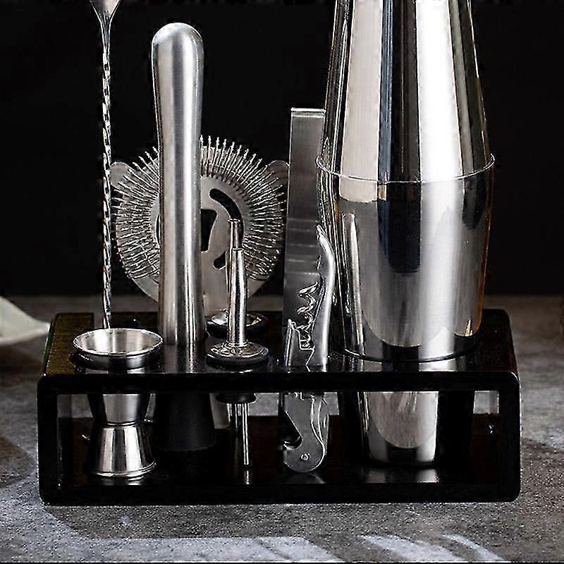 Professional Cocktail Shaker Set with Stand - Bartender Tools for Mixology
