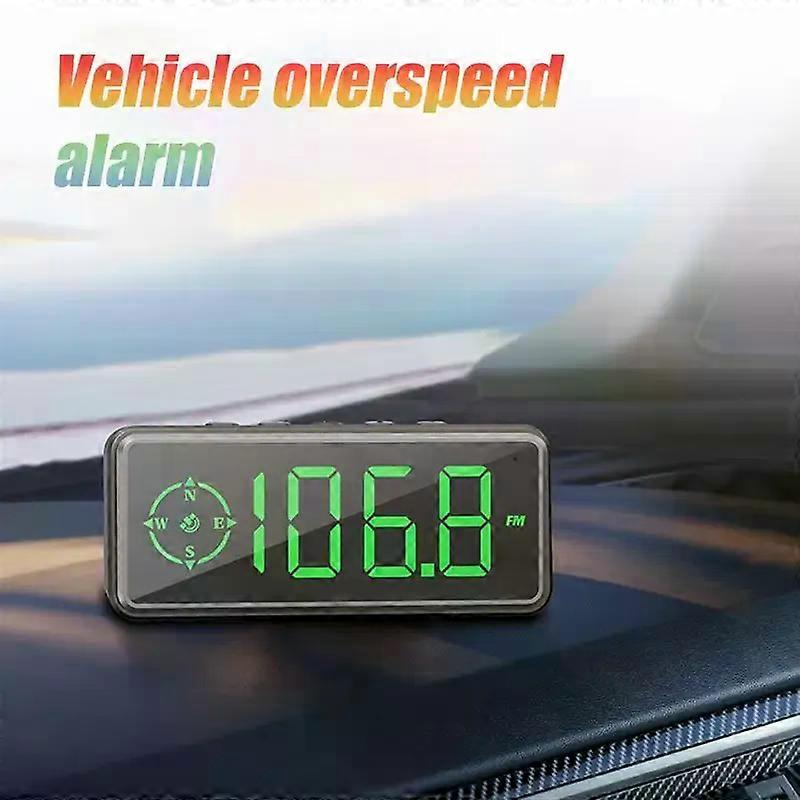 GPS Speedometer MPH MPH Speed Meter Digital HUD GPS Speedometer Wireless Overspeed Alarm LCD Head Up Display compatible for  Driving & Car