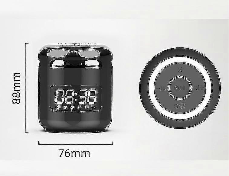 Wireless Bluetooth Clock Speaker, Outdoor Alarm Clock Mini Portable Speaker