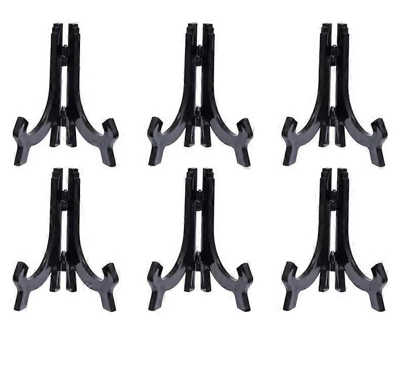 6 Pack Plastic Easel Dish Rack Photo Frame Display Stand