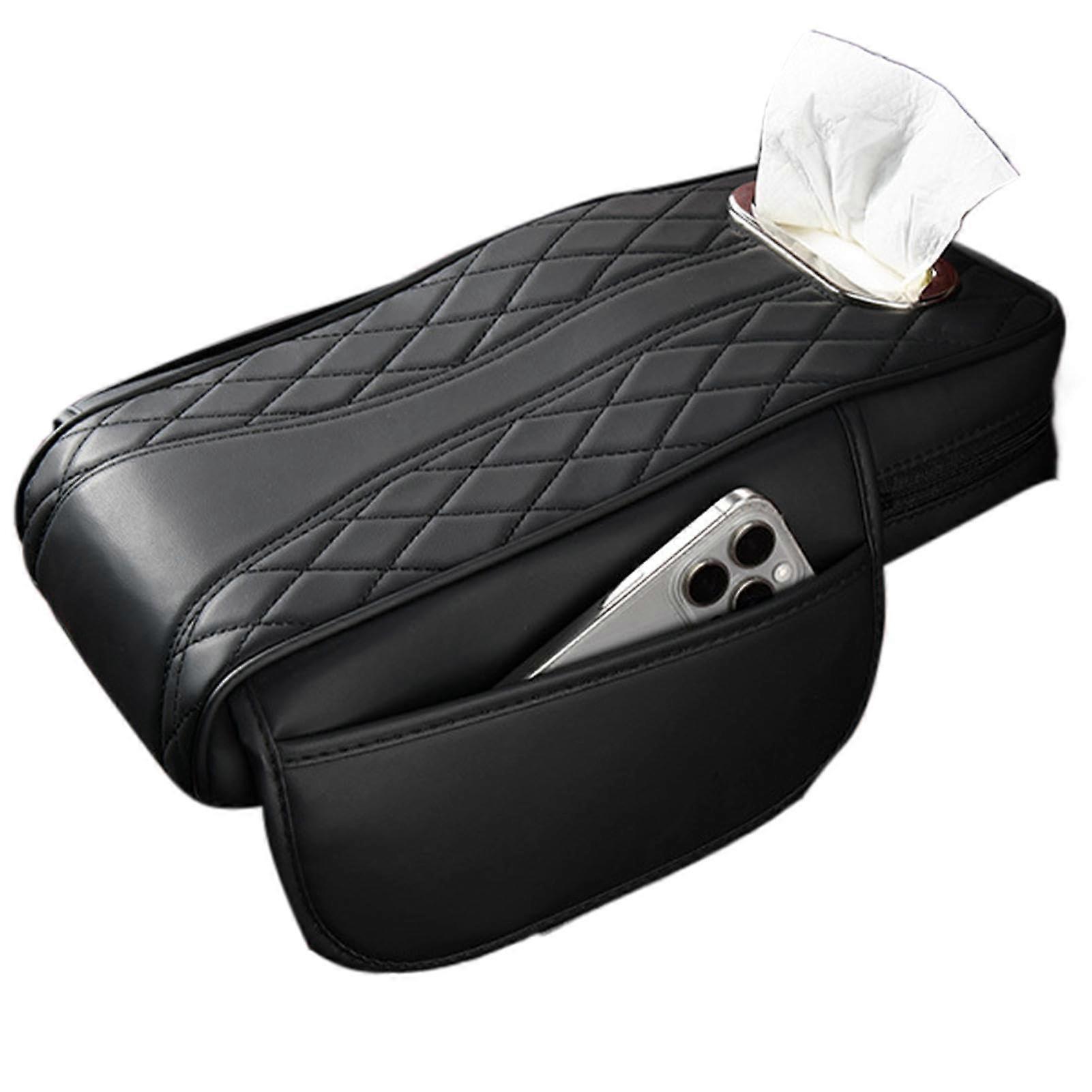 Multi Functional car armrest Box Height pad Tissue Box Storage, Car Armrest
