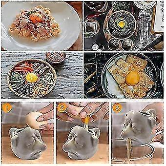 Creative Separator Ceramic Egg Dividers Cartoon Egg White Separator Cute White
