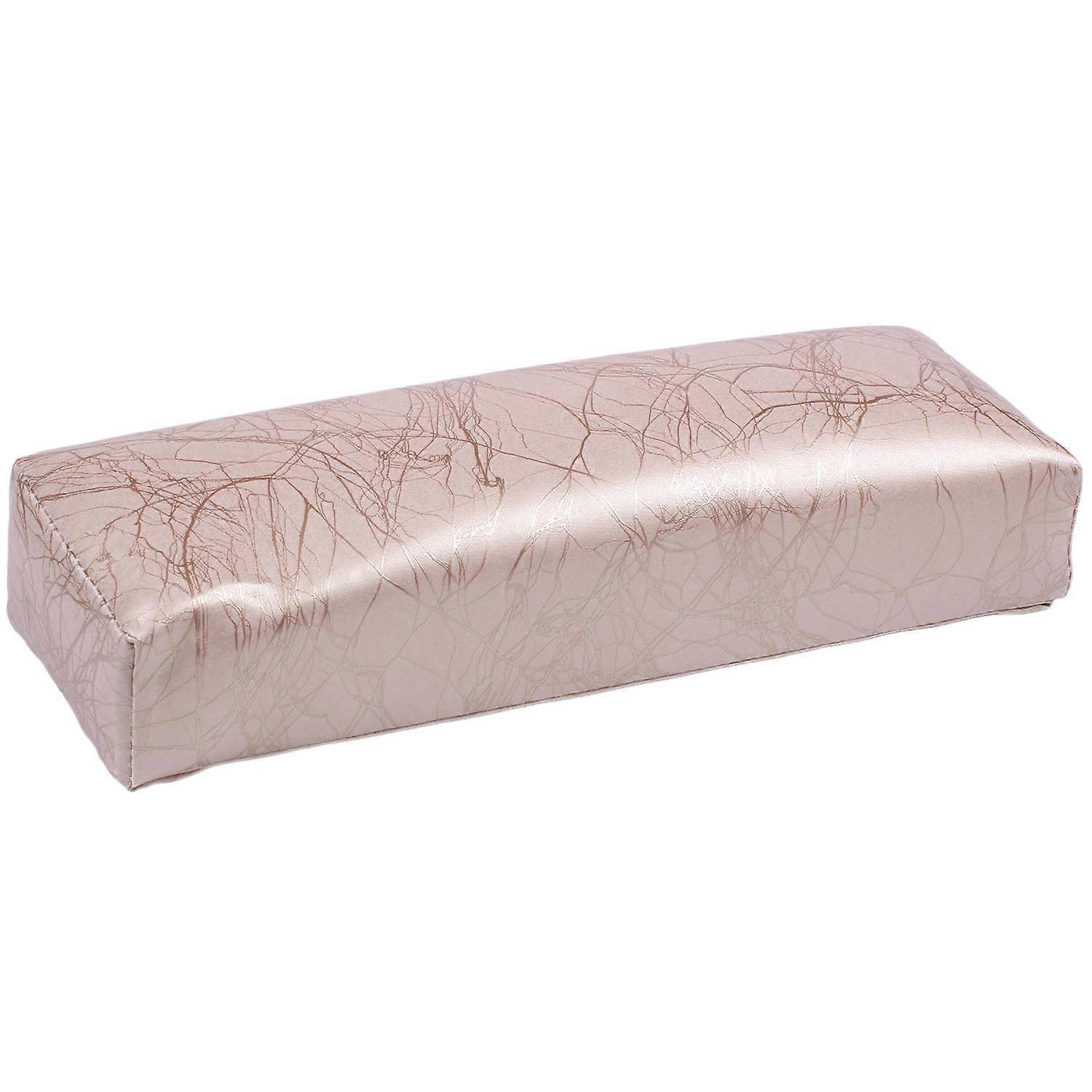 Manicure Hand Pillow Rectangle Pu Leather For Manicure Tool Gold