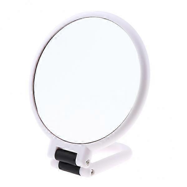 5xRound håndholdt dobbelt side makeup spejl forstørrelsesglas m / bøjle hul x10