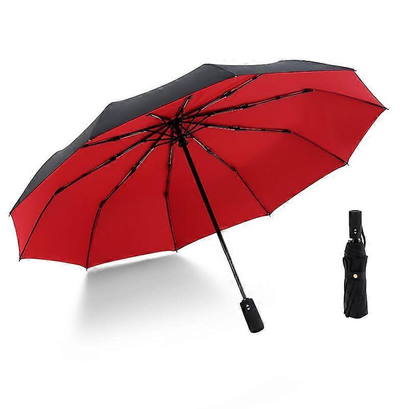 10-bone double-layer automatic umbrella, sunny umbrella, windproof folding umbrella, fully automatic umbrella