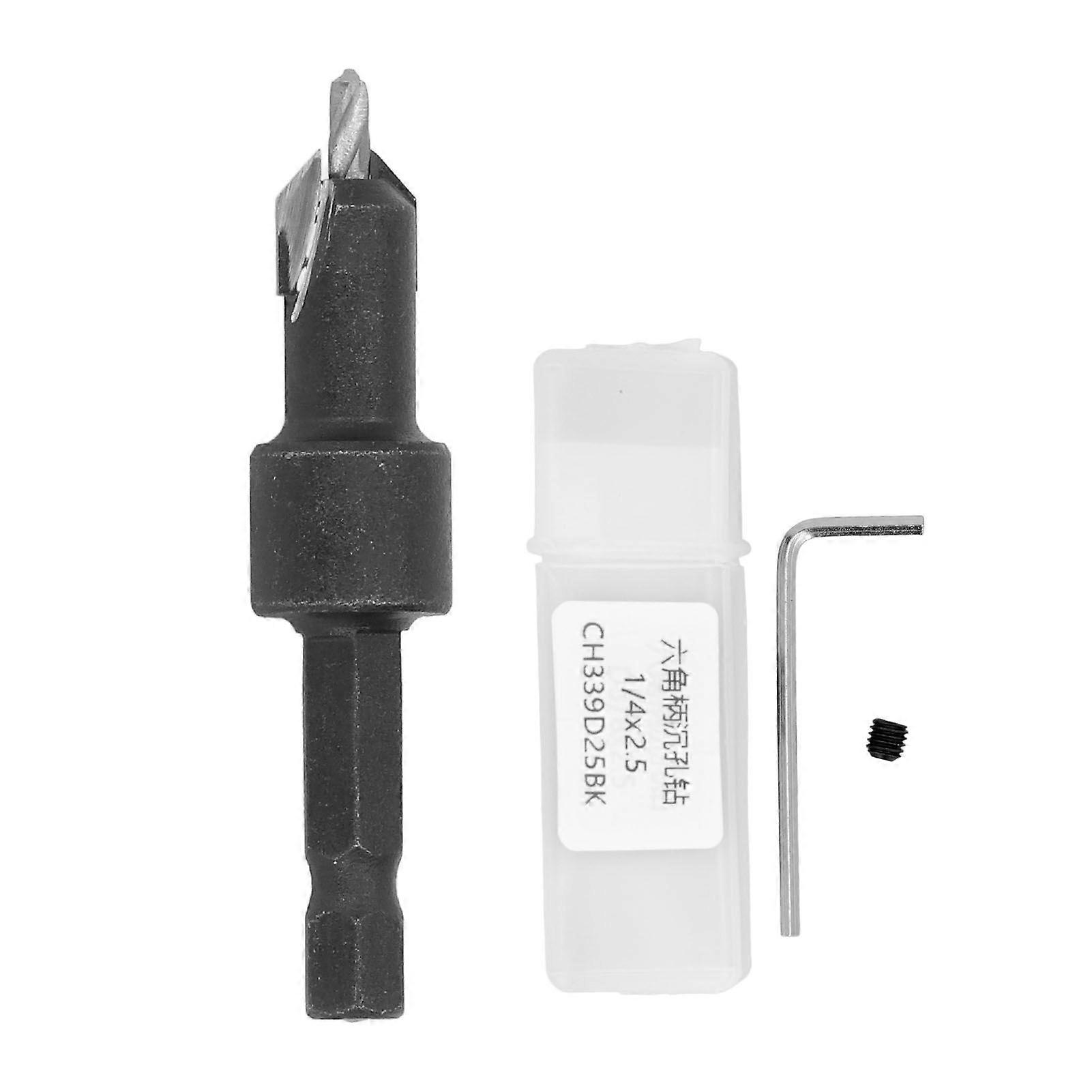 2025 Latest Model  Countersink Drill Bit Pointed Head Wide Groove Cemented