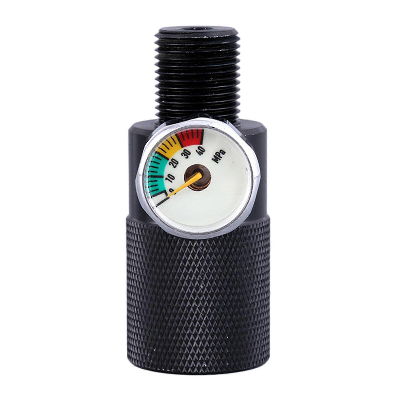Fast & Reliable 40MPa Inflator Adapter Versatile Inflator Adapter with Male Head & Night Glow Pressure Gauge Durable Multicolor