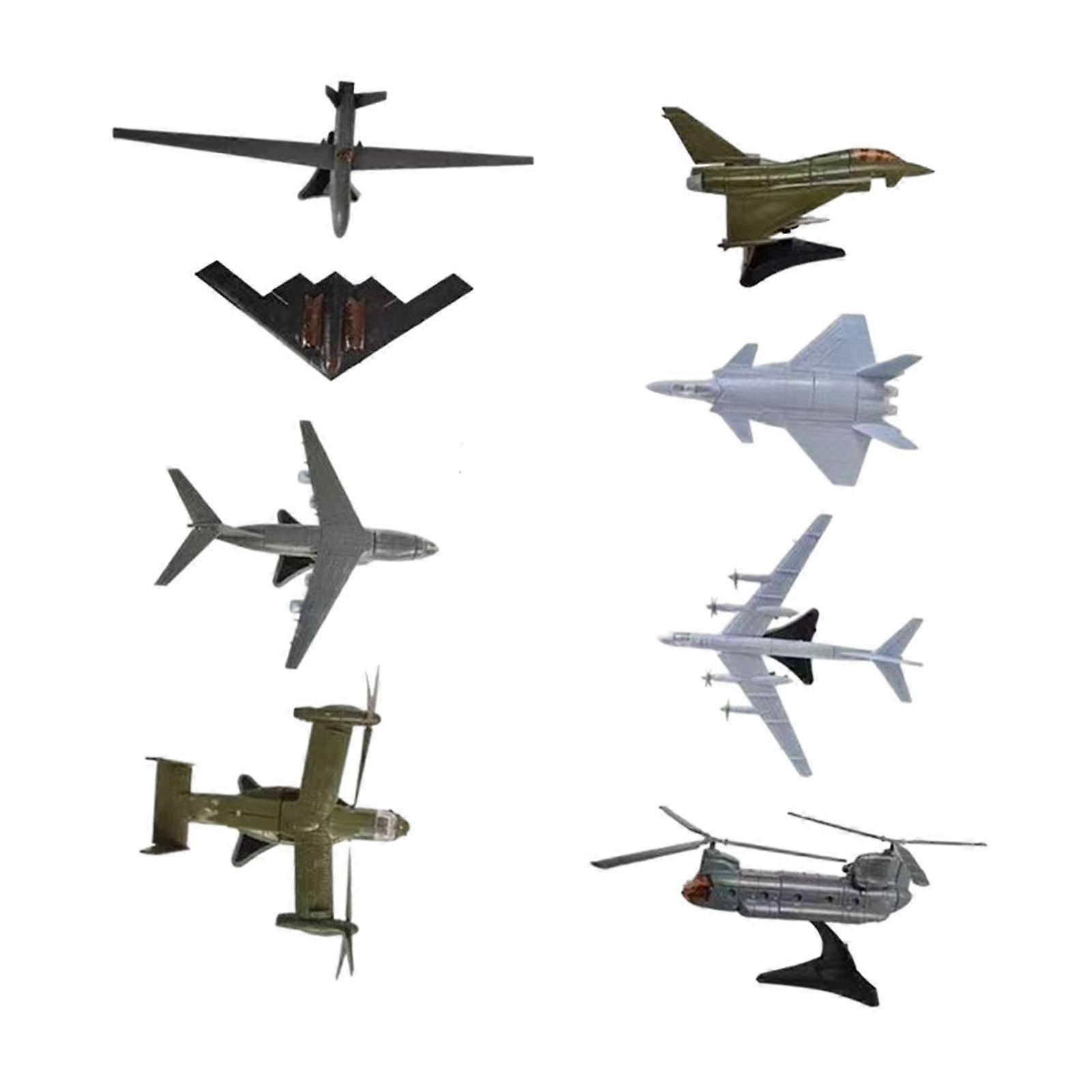 8 Pieces DIY Airplane Aircraft Model Toy Assembly Model High Simulation