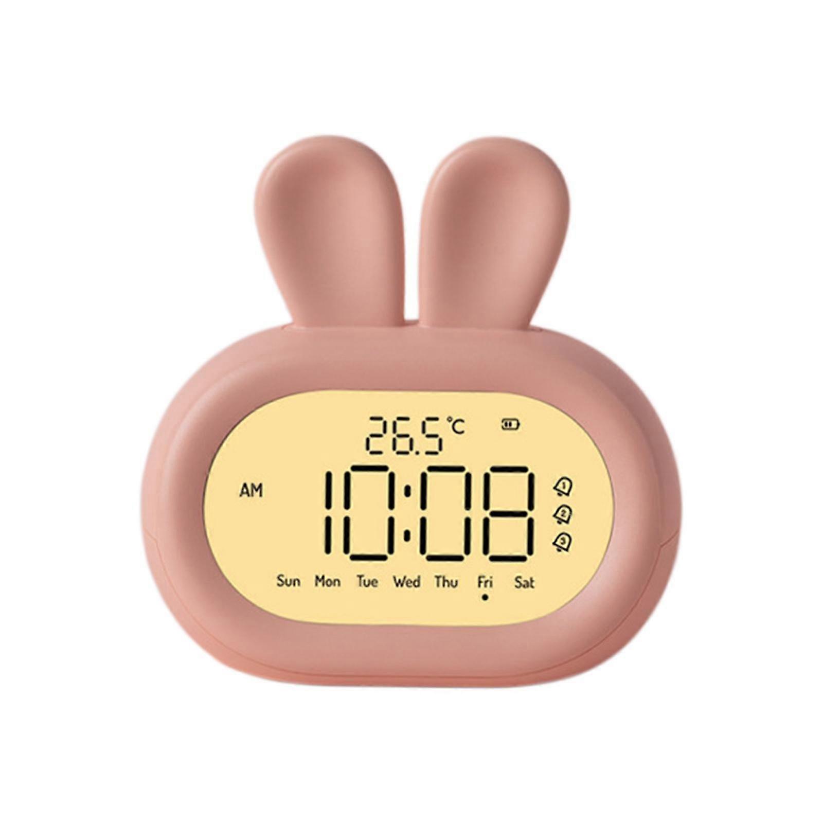 Night Light Rechargeable Table Touch Control Rabbit Kids Digital Alarm Clock