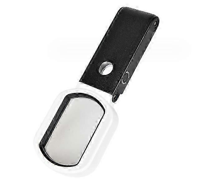 25x Foldable Handheld Magnifying Glass With Light, Stand, Led Three Color Light Reading Magnifying Glass