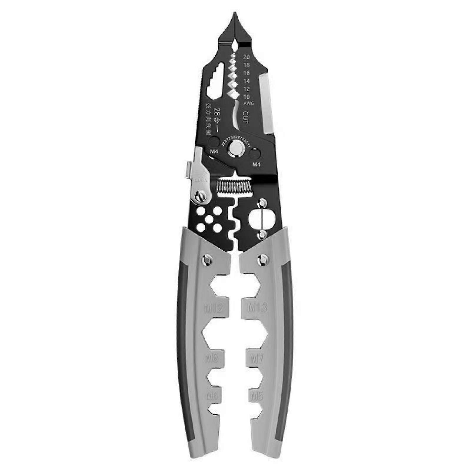Multi Purpose Wire Cutter Stripper For Electronics And Cables Featuring Anti Slip Handle And Accuracy Ground Cutter