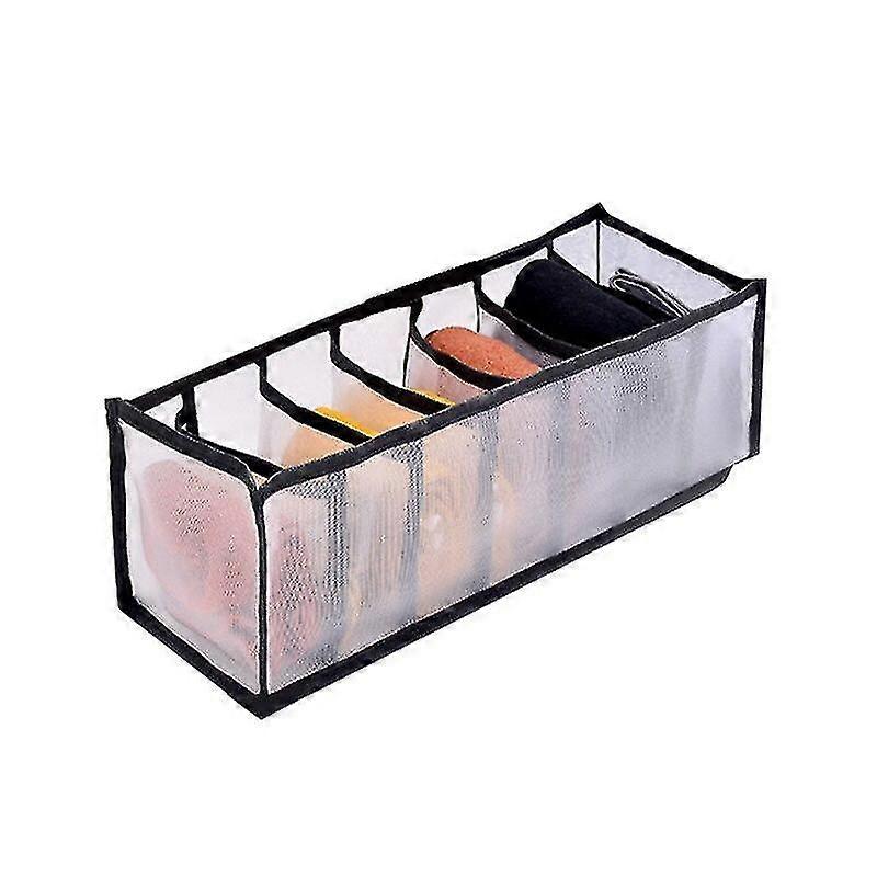 Underkläder BH Organizer Förvaringslåda för lådskåp - 7 rutnät svart