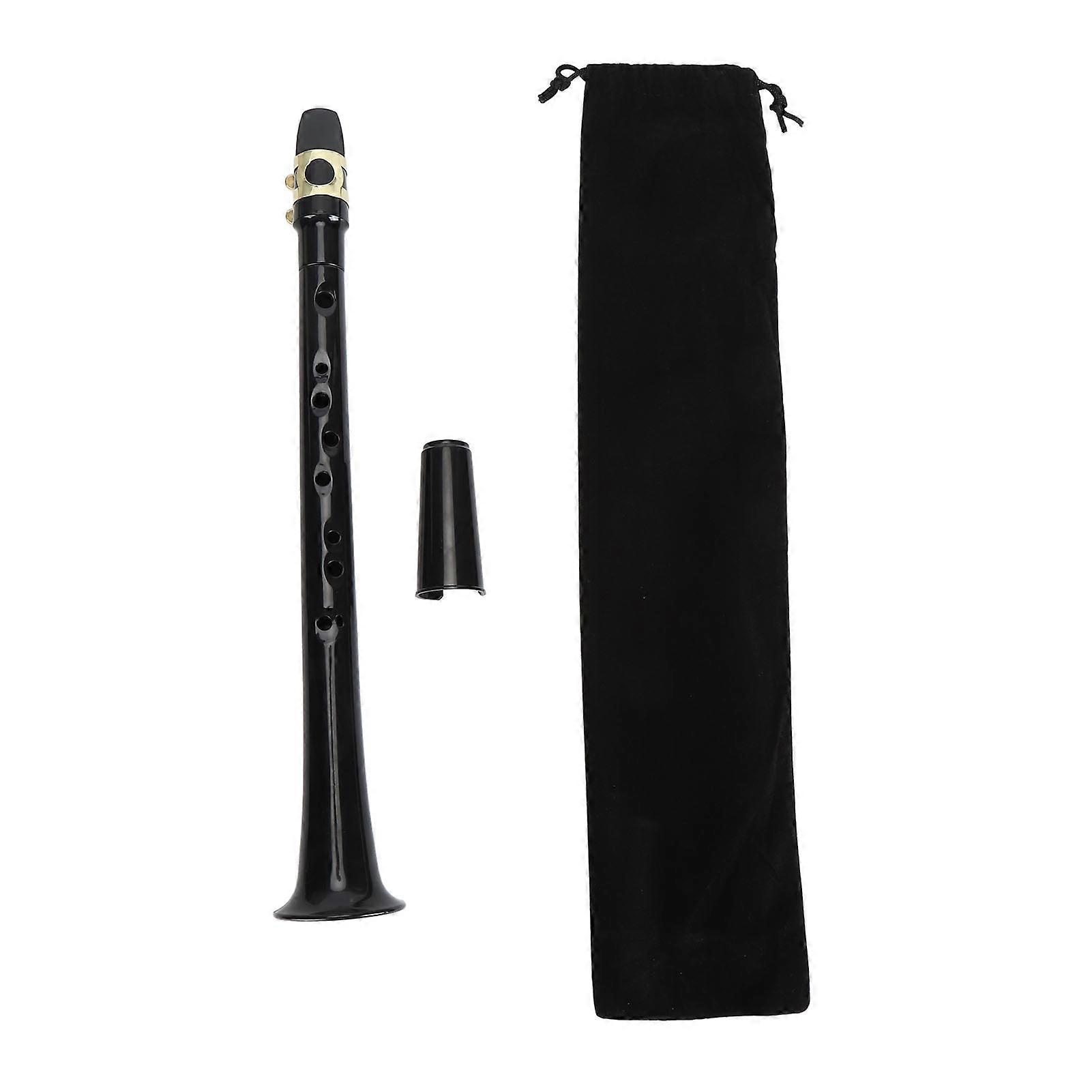 Pocket Saxophone with Alto Mouthpiece C Key Mini Woodwind Instrument for Beginners Breath Practice and Music Learning
