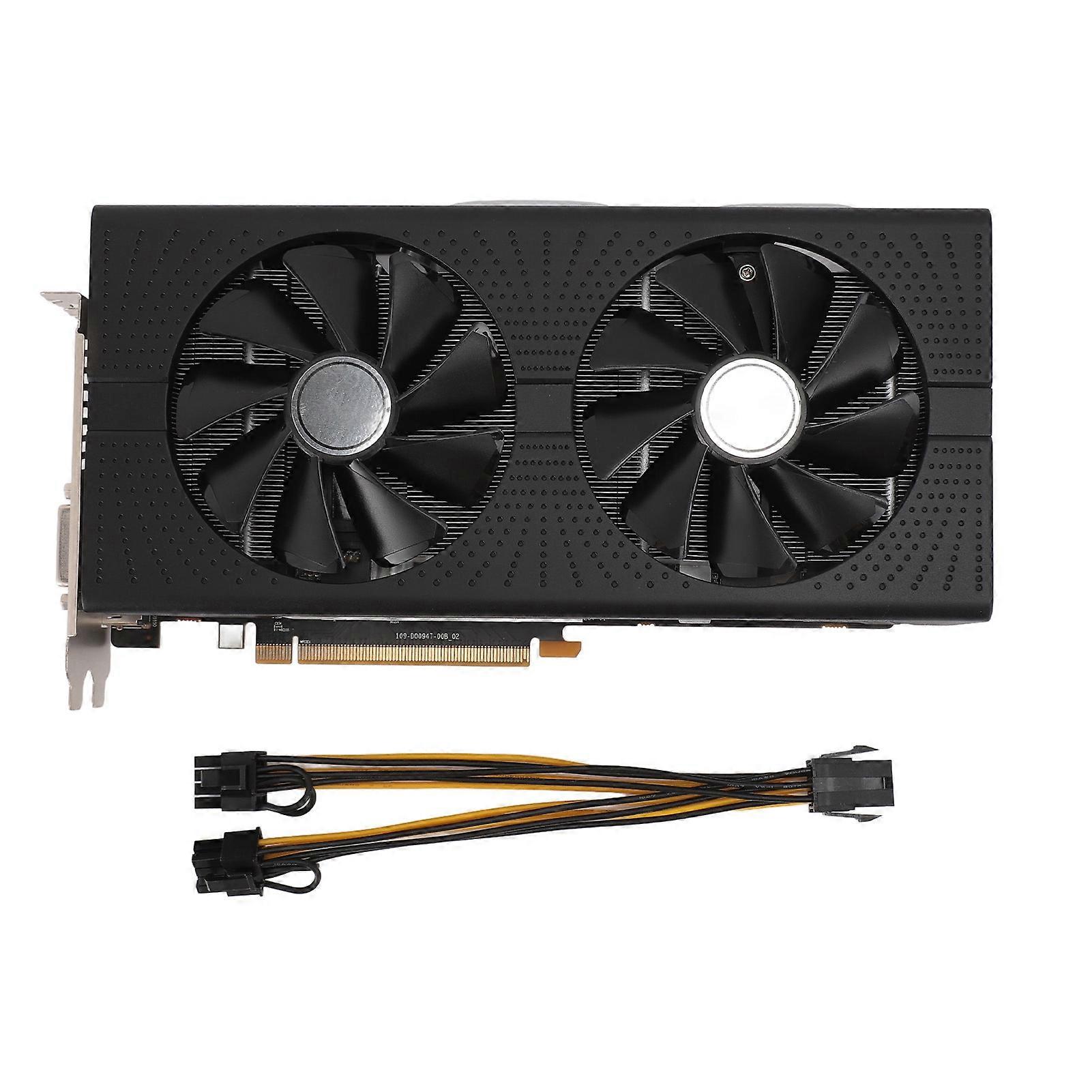 RX590 8GB GDDR5 Gaming Graphics Card 256bit DirectX 12 Double Fan for Desktop PC