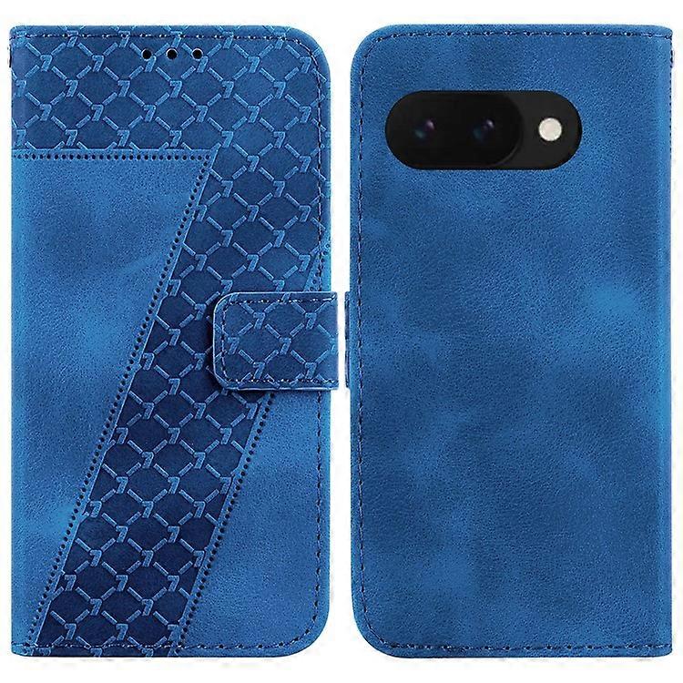 Compatible For Google Pixel 9a Stand Case 7-Shaped Pattern Imprint Leather Phone Cover