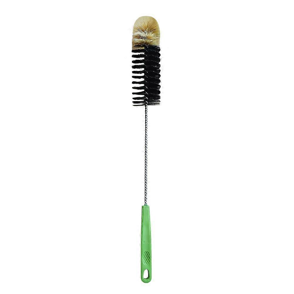 Green handle black brush (A) $ Round nylon brush Large bristle brush Industrial hardware nylon wire cleaning brush Spiral brush