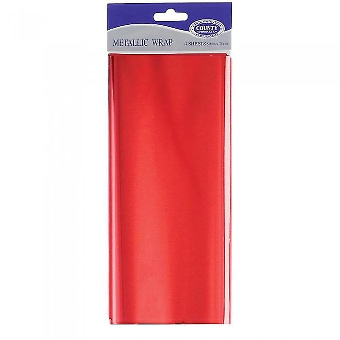 County Stationery Metallic Wrapping Paper Sheets (Pack Of 48)