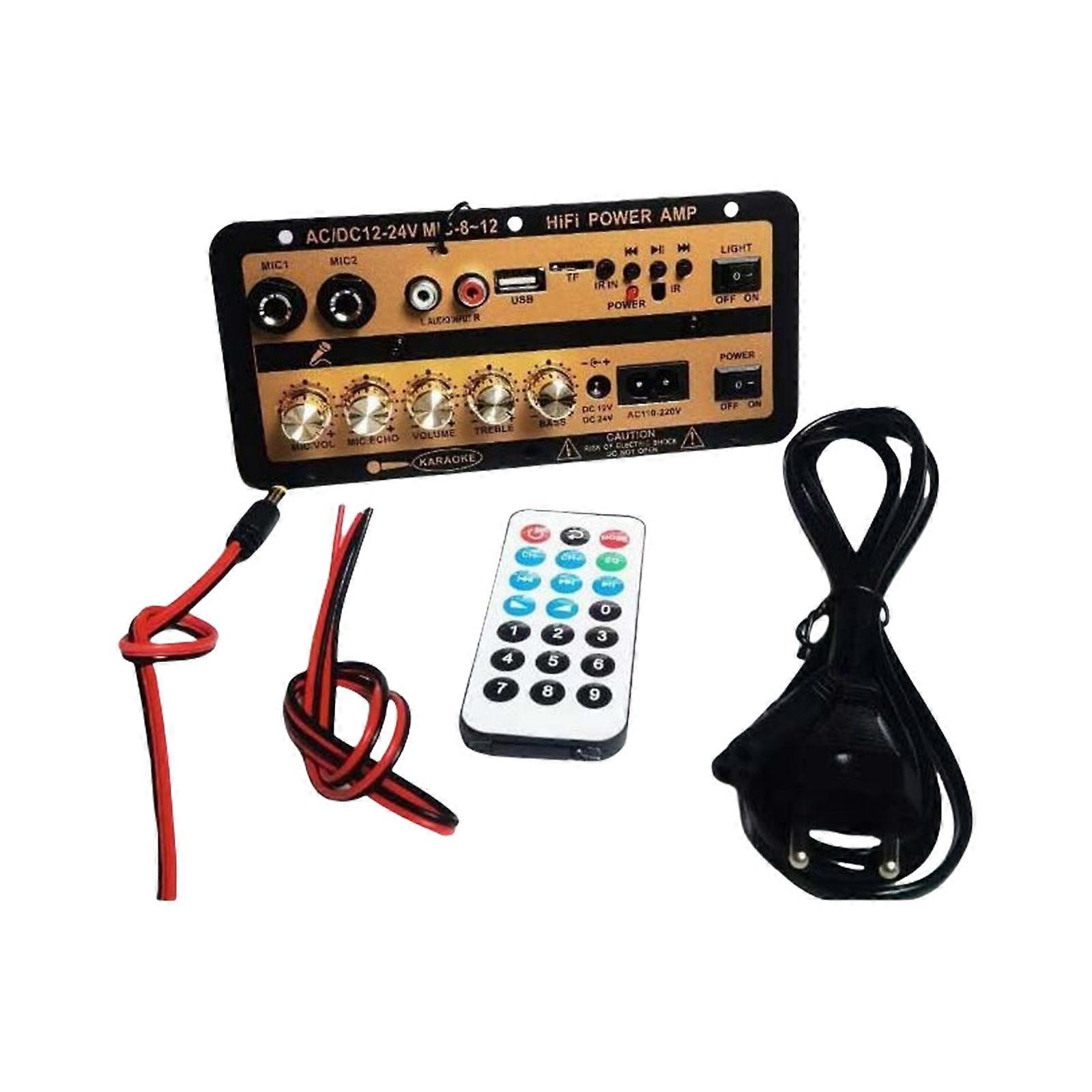 MultiFunction Audios Amplifier Module With Bluetooth-compatible 4.2 Double Voltages Support USB Memory Card Reader FM Radio