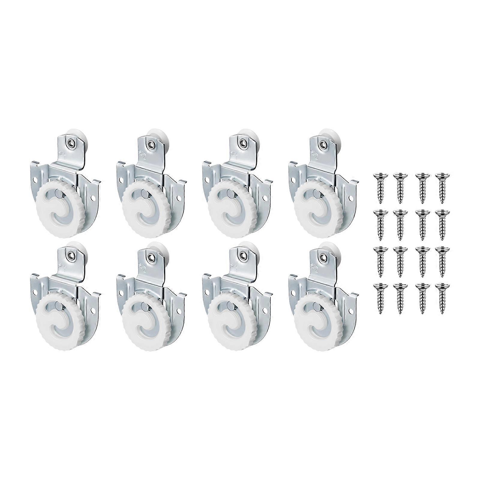 Practical Sliding Closet Roller Set 8Pieces Sturdy Nylon Wheel Convenient Accessory for Smooth Door Movement Use