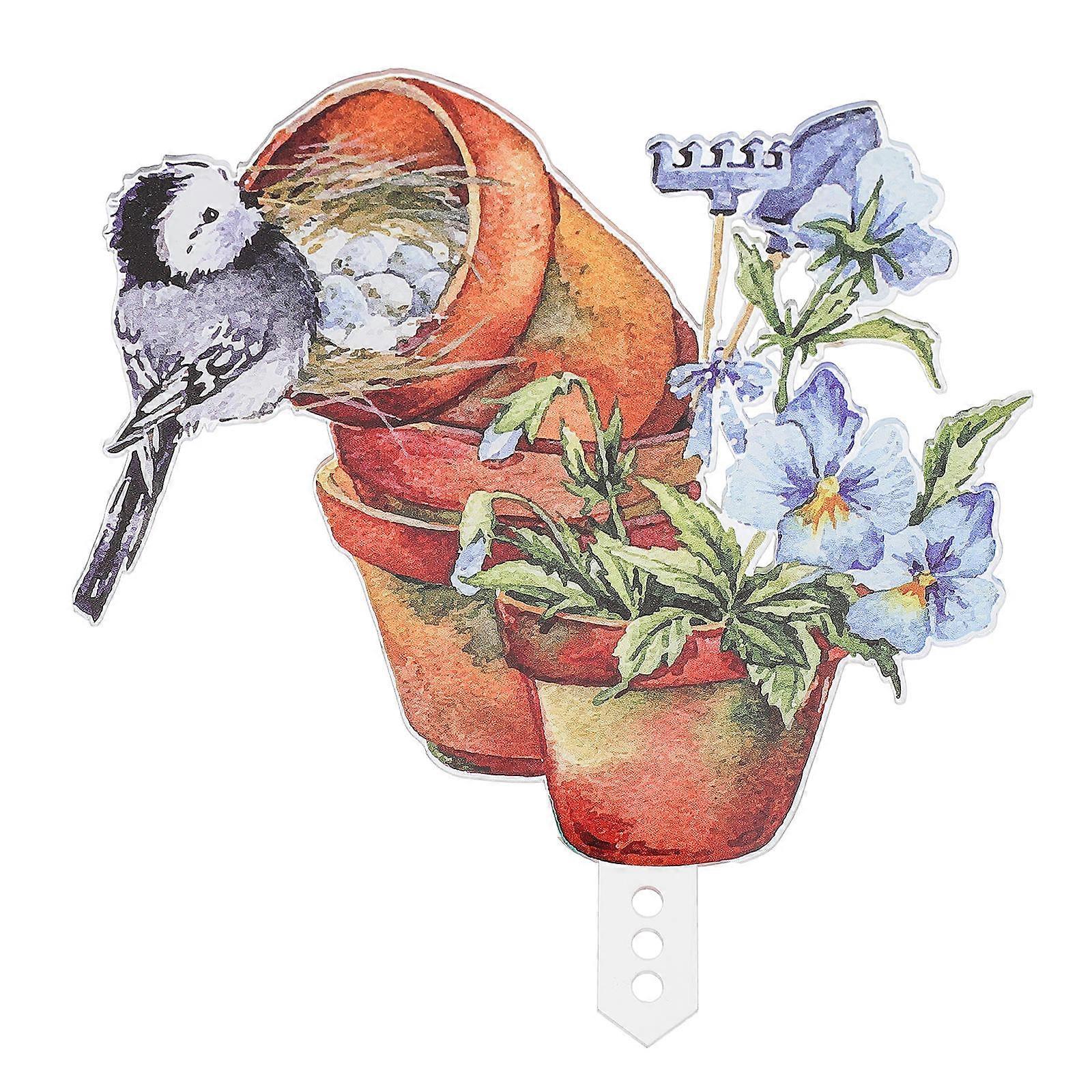 Spring Table Decorations Acrylic Spring Bird Decoration Design Assorted Color 25.5X22X0.2CM 1Pcs