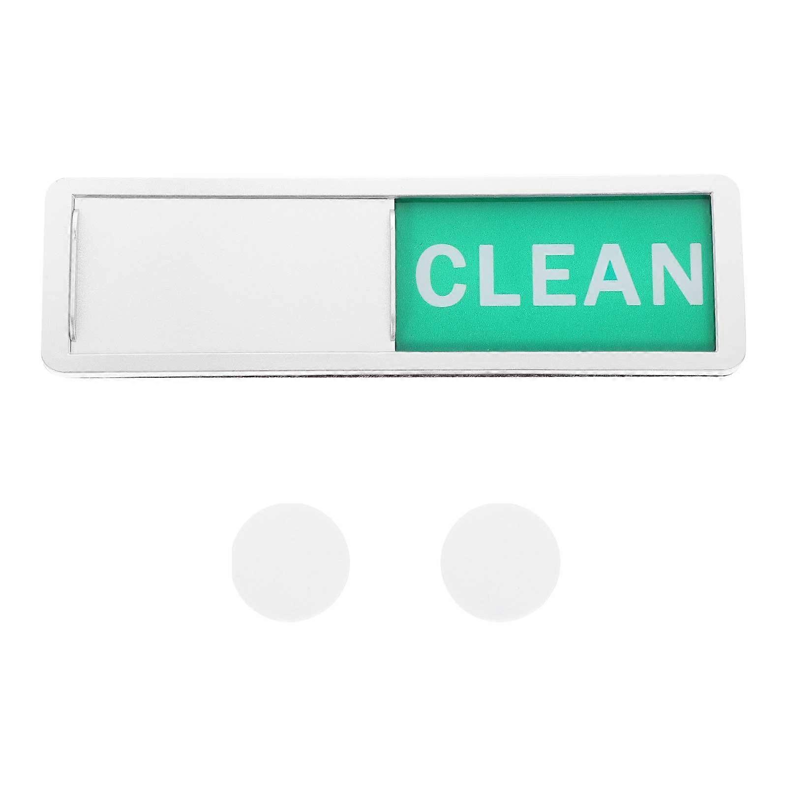 洗碗机磁铁清洁脏标志矩形贴纸风格厨房使用银色 1 件